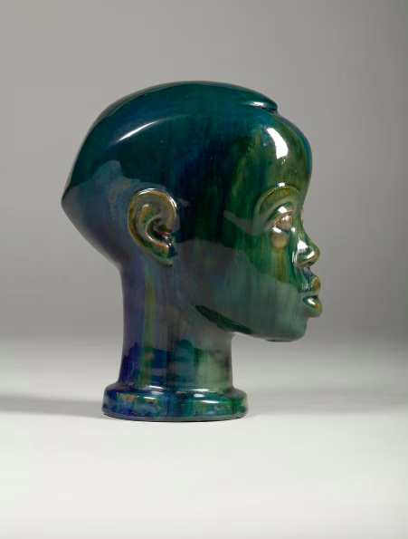 Ceramic head sculpture by Sargent Claude Johnson